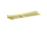Roca Raindream 165 x 537mm Wall-Mounted Shower Head with Rain & Waterfall Functions - Brushed Brass