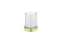 Roca Tempo Toilet Roll Holder with Shelf - Brushed Brass