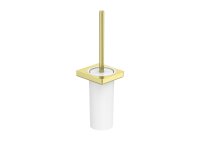 Roca Tempo Wall-Mounted Toilet Brush - Brushed Brass