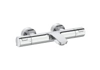 Roca T-500 Wall-Mounted Thermostatic Bath/Shower Mixer - Chrome