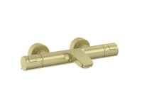 Roca T-500 Wall-Mounted Thermostatic Bath/Shower Mixer - Brushed Brass