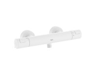 Roca T-500 Wall-Mounted Thermostatic Shower Mixer - Matt White
