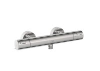Roca T-500 Wall-Mounted Thermostatic Shower Mixer - Stainless Steel