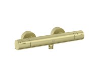 Roca T-500 Wall-Mounted Thermostatic Shower Mixer - Brushed Brass