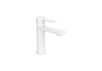 Roca Targa Small Smooth Body Cold Start Basin Mixer - Matt White
