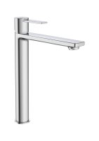Roca Targa XL Smooth Body Cold Start Basin Mixer - Chrome