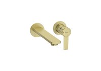 Roca Targa Wall Mounted Basin Mixer - Brushed Brass