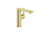 Roca Targa Large Smooth Body Cold Start Basin Mixer - Brushed Brass