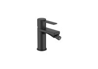Roca Targa Smooth Body Bidet Mixer with Flexible Hoses - Matt Black