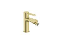 Roca Targa Smooth Body Bidet Mixer with Flexible Hoses - Brushed Brass