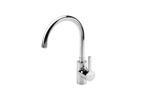 Roca Targa Kitchen Mixer Tap with High Swivel Spout & Aerator - Chrome