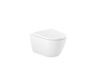 Roca Ona Wall-Hung Rimless Toilet with Horizontal Outlet - Supraglaze