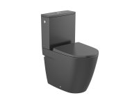 Roca Ona Compact Close Coupled Back-to-Wall Rimless Toilet - Matt Black