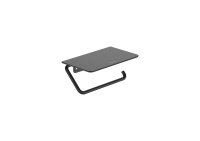 Roca Victoria Toilet Roll Holder With Cover - Matt Black