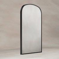 Origins Living Delphine 600 x 900mm Overmantle Arch Mirror - Black