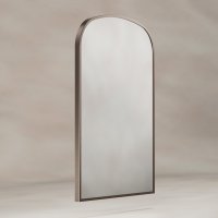 Origins Living Delphine 600 x 900mm Overmantle Arch Mirror - Brushed Bronze
