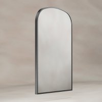 Origins Living Delphine 600 x 900mm Overmantle Arch Mirror - Gunmetal
