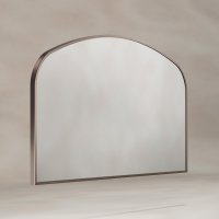 Origins Living Delphine 1200 x 700mm Overmantle Arch Mirror - Brushed Bronze