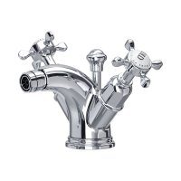 Perrin & Rowe Traditional Monobloc Bidet Mixer (Crosstop Handles) - Chrome