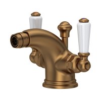 Perrin & Rowe Traditional Monobloc Bidet Mixer (Lever Handles) - English Bronze