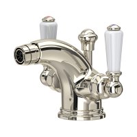 Perrin & Rowe Traditional Monobloc Bidet Mixer (Lever Handles) - Nickel