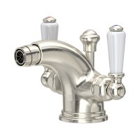 Perrin & Rowe Traditional Monobloc Bidet Mixer (Lever Handles) - Pewter