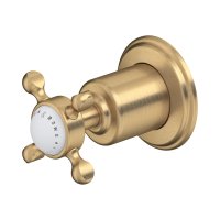 Perrin & Rowe Traditional Three-Way Diverter (Crosstop Handle) - Satin Brass