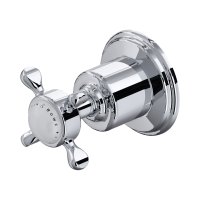 Perrin & Rowe Traditional Four-Way Diverter (Crosstop Handle) - Chrome