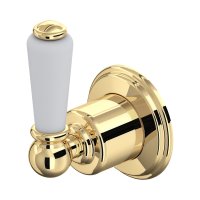 Perrin & Rowe Traditional Three-Way Diverter with Shut Off (Lever Handle) - Polished Brass
