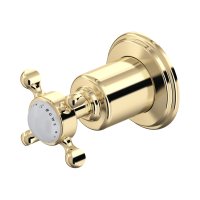 Perrin & Rowe Traditional Three-Way Diverter with Shut Off (Crosstop Handle) - Gold