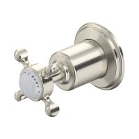 Perrin & Rowe Traditional Three-Way Diverter with Shut Off (Crosstop Handle) - Pewter