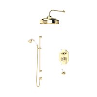 Perrin & Rowe Traditional Shower Set Two with 12" Shower Rose - Gold