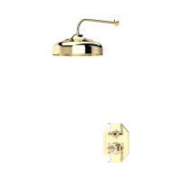 Perrin & Rowe Traditional Shower Set Three with 5" Shower Rose - Gold