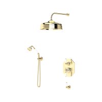 Perrin & Rowe Traditional Shower Set Four with 5" Shower Rose - Gold
