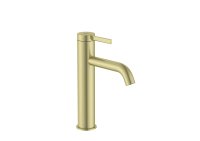 Roca Ona Medium Height Basin Mixer with Click-Clack Waste - Brushed Brass
