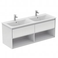 Ideal Standard Connect Air 1200mm Vanity Unit with Open Shelf (Gloss White with Matt White Interior)