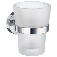 Smedbo Home Holder With Frosted Glass Tumbler