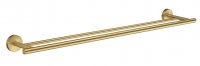 Smedbo Home Brushed Brass Double Towel Rail