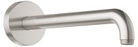 Keuco 300mm Wall-Mounted Shower Arm with Round Rosette - Brushed Nickel