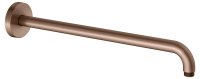 Keuco 450mm Wall-Mounted Shower Arm with Round Rosette - Brushed Red Gold
