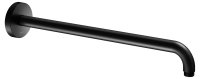 Keuco 450mm Wall-Mounted Shower Arm with Round Rosette - Matt Black