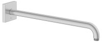 Keuco 450mm Wall-Mounted Shower Arm with Square Rosette Extension - Aluminium