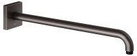 Keuco 450mm Wall-Mounted Shower Arm with Square Rosette Extension - Brushed Titanblack