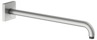 Keuco 450mm Wall-Mounted Shower Arm with Square Rosette Extension - Stainless Steel