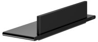 Keuco Aveno Shower Shelf with Glass Wiper - Matt Black
