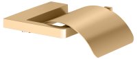Keuco Collection Moll Toilet Roll Holder with Lid - Brushed Brass