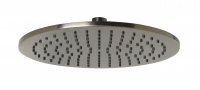 Just Taps Plus Vos Round Fixed Shower Head 250mm Diameter - Brushed Black