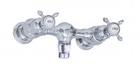 Perrin & Rowe 2Handle Shower Mixer with Down Outlet and Crosshead Handles