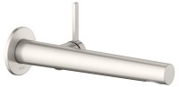 Keuco Edition 400 Single Lever Mixer Wall Mounted Extension 243mm - Brushed Nickel