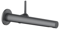 Keuco Edition 400 Single Lever Mixer Wall Mounted Extension 243mm - Brushed Black / Chrome